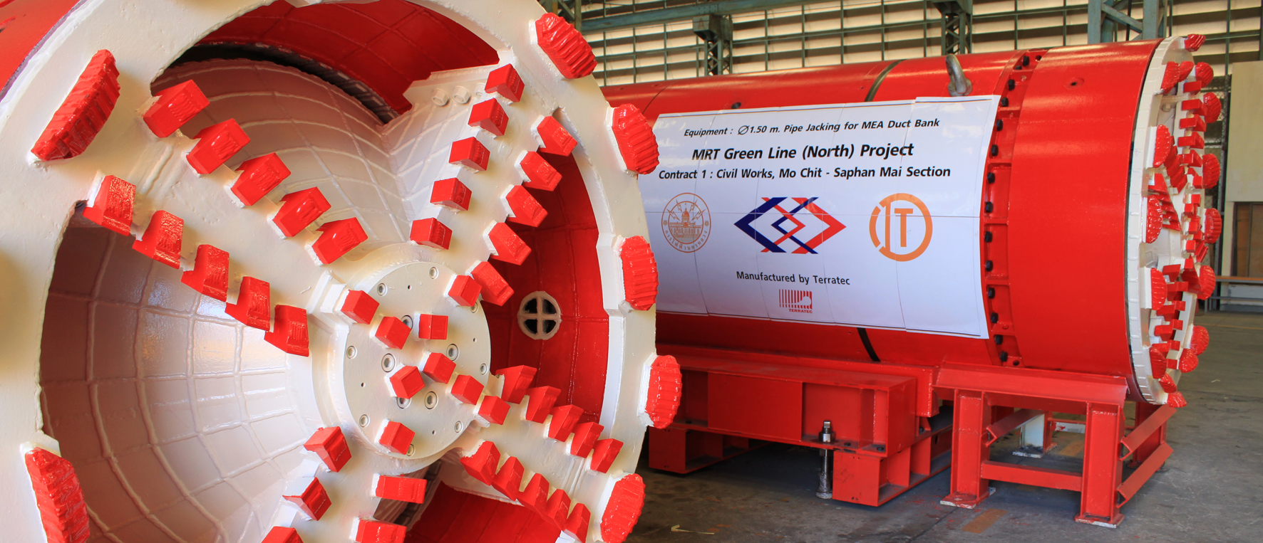 2 new microtunneling systems have delivered to Thailand for the MRTA Green Line (North) project