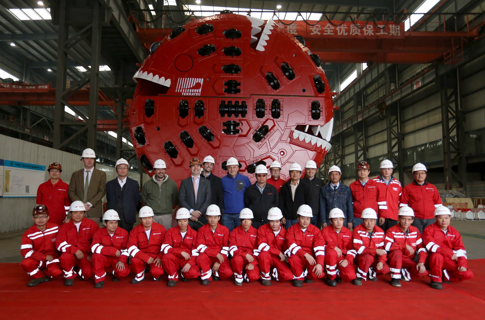 Assembly of the Tunnel Boring Machine was performed at TERRATEC facilities in China.
