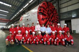 Engineers with Tunnel Boring Machine for Istanbul Metro