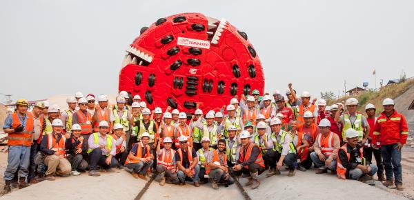 Engineers and Tunnel Boring Machine in Laos